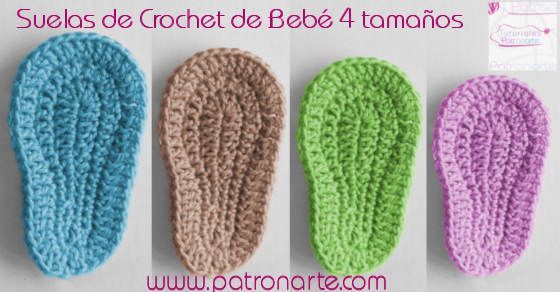 Suelas de Crochet para Bebé